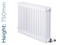 DQ-ARDENT4-750-W-TH - DQ Ardent Horizontal 4 Column Radiator H750mm X W990mm White DQ-ARDENT4-750-W-TH - DQ Ardent Horizontal 4 Column Radiator H750mm X W990mm White